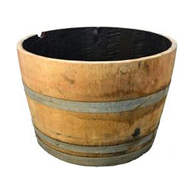 Half Oak Whiskey Barrel Planter