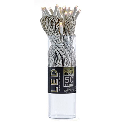 String Lights - LED Warm W Frost W Wire 50 Light 5mm