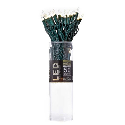 String Lights - LED Mini Clear WW 50 Light