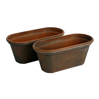 Oval Windowbox Planter - Rust