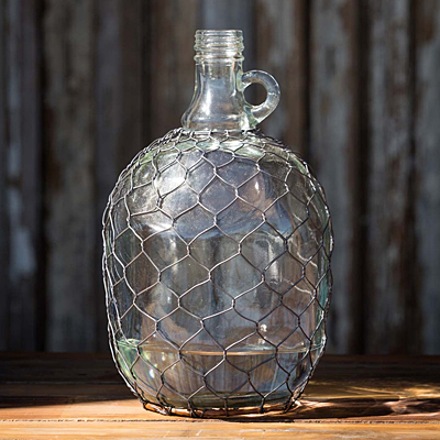 Wine Jug with Poultry Wire