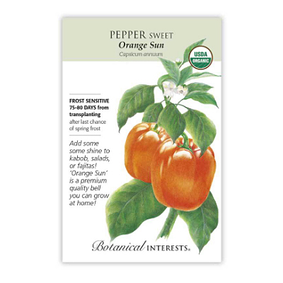 Seeds - BI Pepper Sweet California Wonder Orange Org