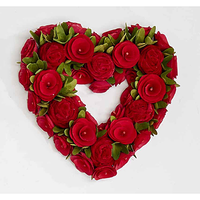 Wreath - Heart Velvet & Wood