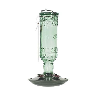 Woodstream Hummingbird Feeder - Green Antique Bottle