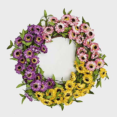 Wreath - Mixed Daisy