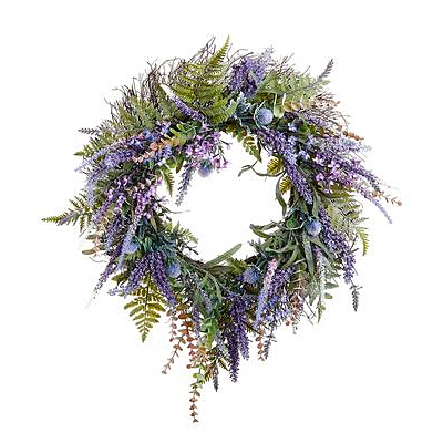 Wreath - Lavender/Thistle/Eucalyptus - Two Tone Purple