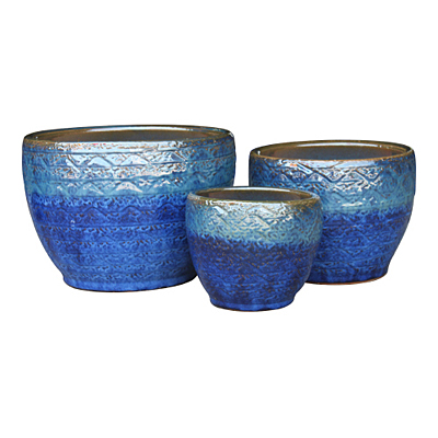 Yama Toga Bell Planter - Ming Blue