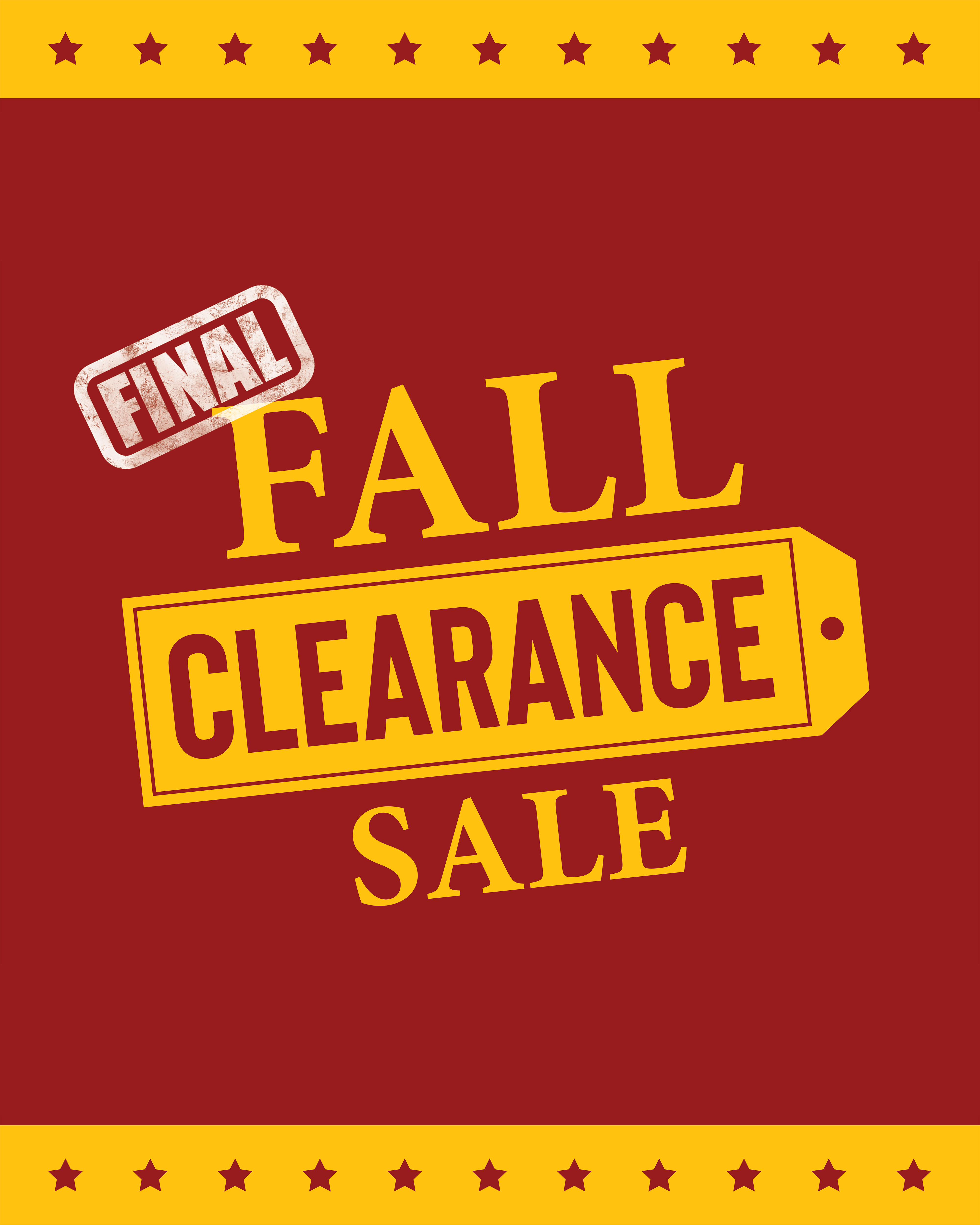 Final Fall Clearance Sale