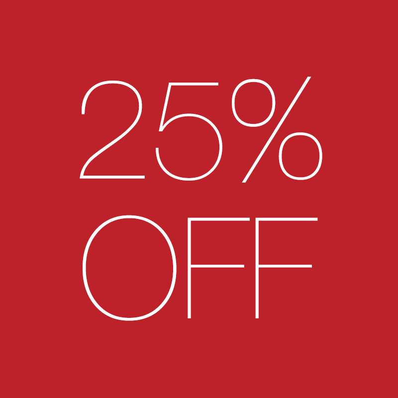 25% OFF select store items