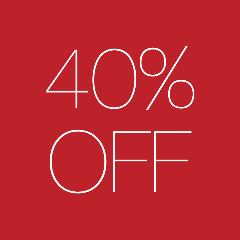 40% OFF select store items